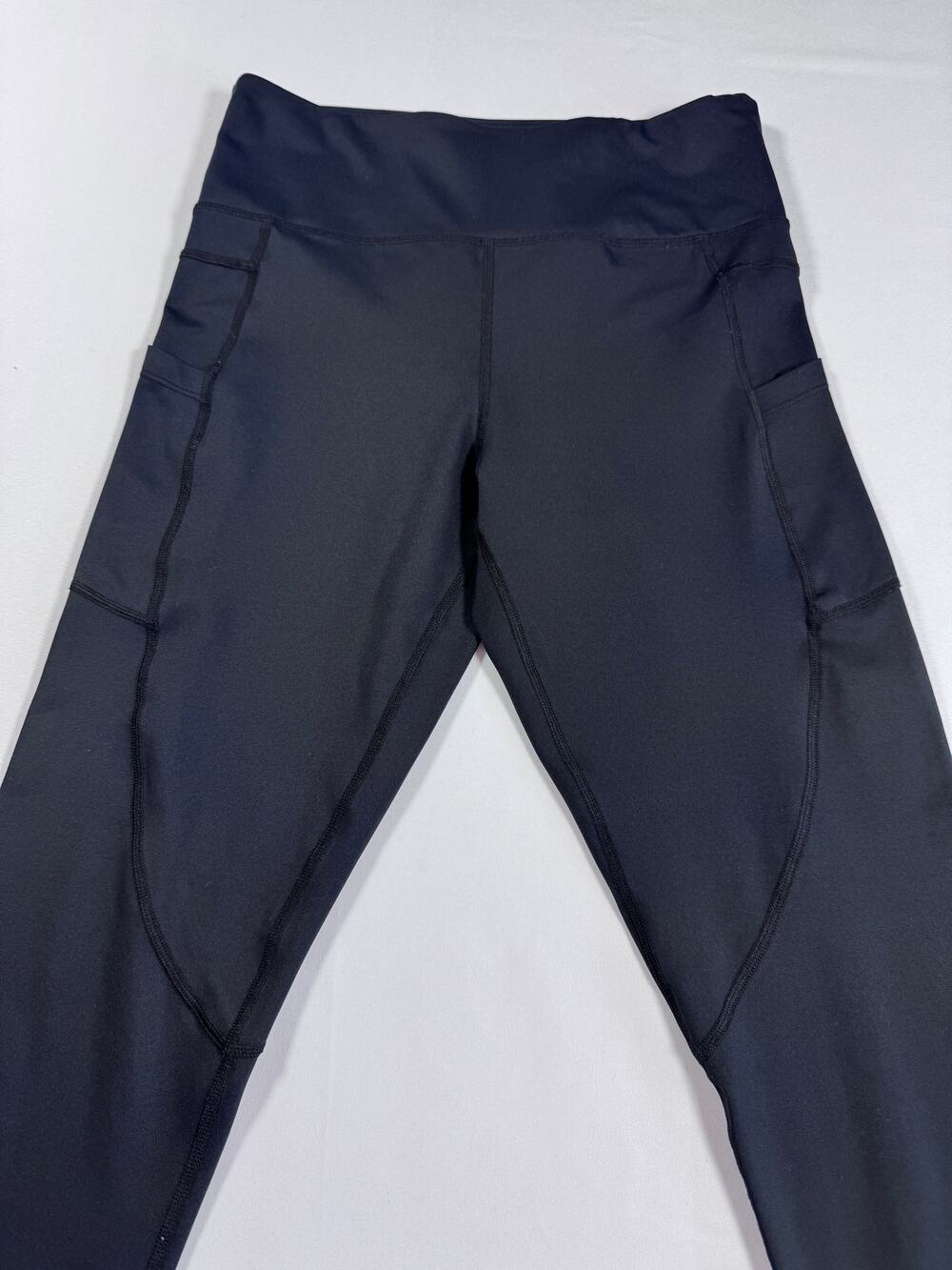 ZYIA Active Light N Tight 7/8 Leggings Size 8-10 Black With Side Pockets Yoga